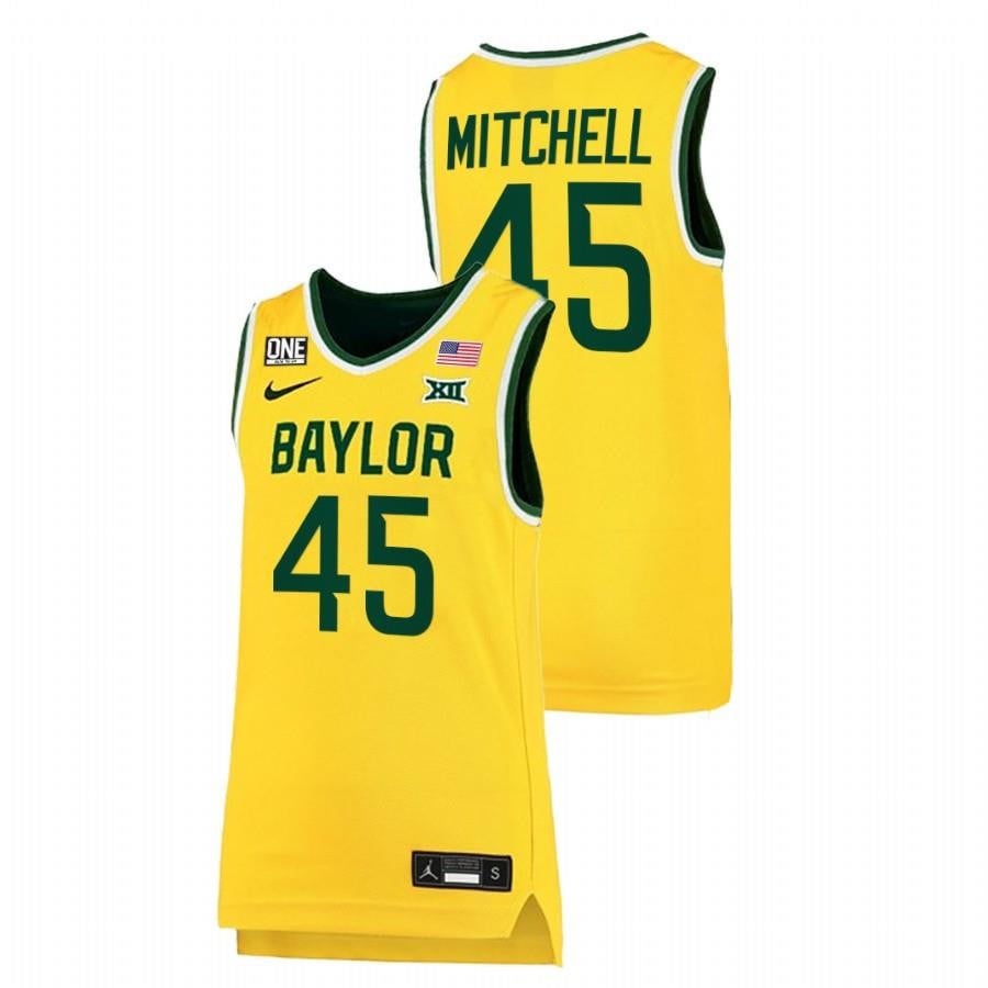 Davion Mitchell 45 Gold Baylor Bears College Basketball Jersey