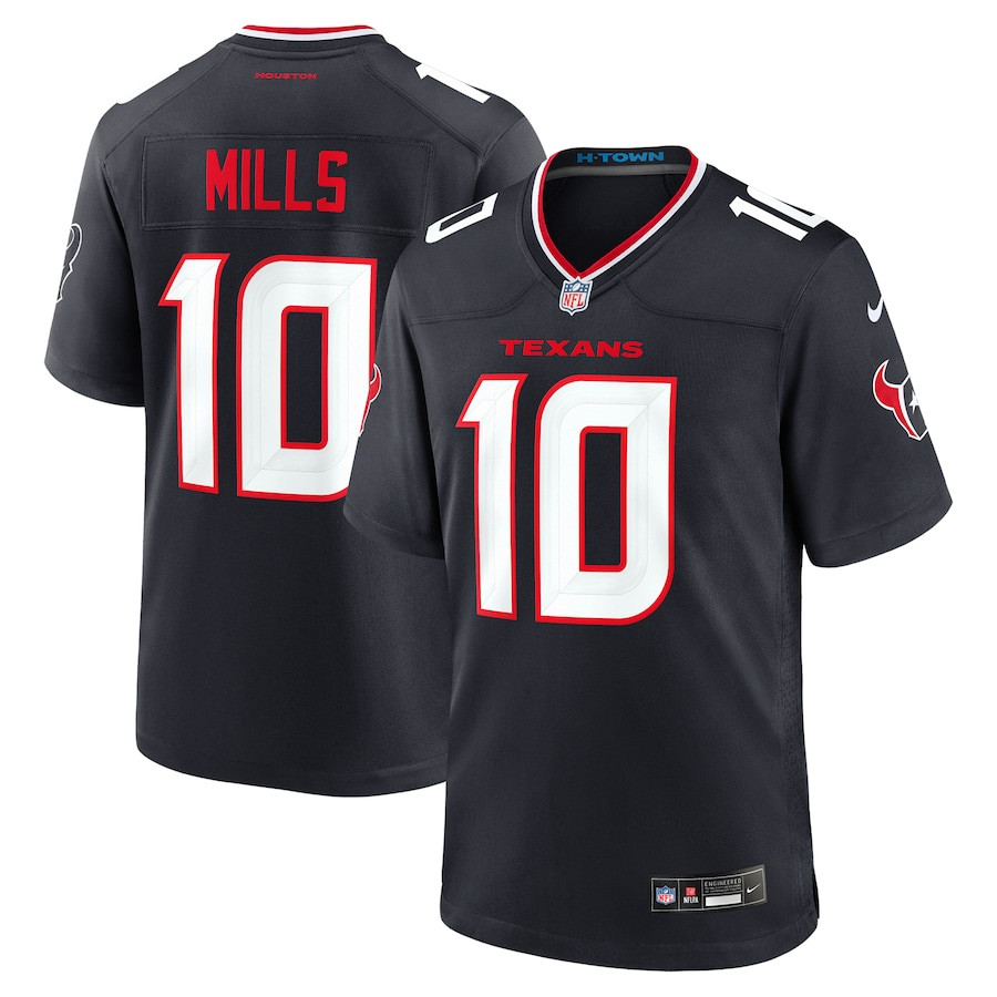 Davis Mills 10 Houston Texans Team Game Men Jersey - Navy Js1958
