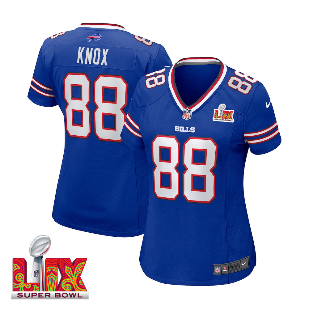 Dawson Knox #88 Buffalo Bills Super Bowl Lix Women's Jersey - Royal Js5234