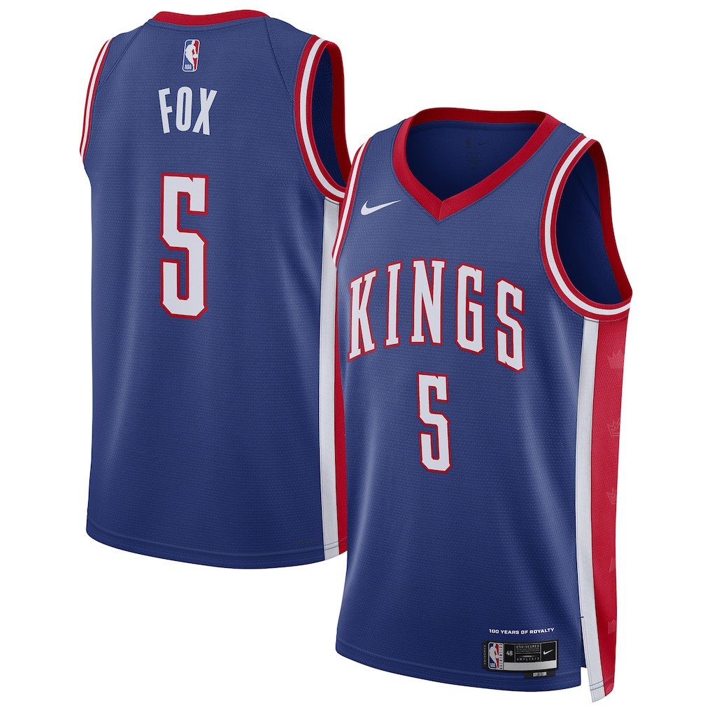De'aaron Fox 5 Sacramento Kings Unisex 2024/25 Swingman Player Jersey - City Edition - Blue