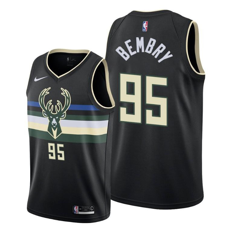 Deandre' Bembry Milwaukee Bucks Statement Edition Jersey - Black - Men Jersey