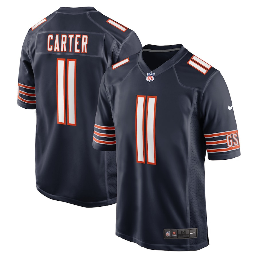 Deandre Carter 11 Chicago Bears Game Men Jersey - Navy Js7211