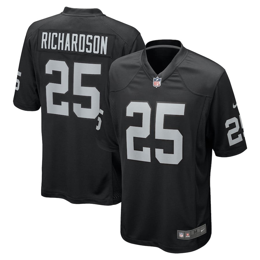 Decamerion Richardson 25 Las Vegas Raiders Team Game Men Jersey - Black Js5626