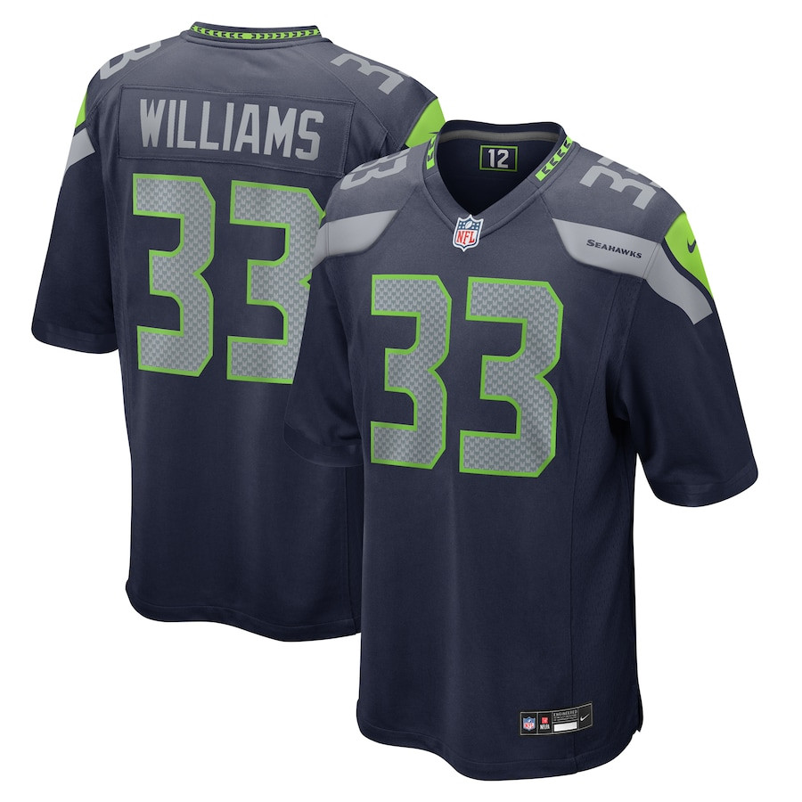 Dee Williams 33 Seattle Seahawks Game Men Jersey - College Navy Js6728