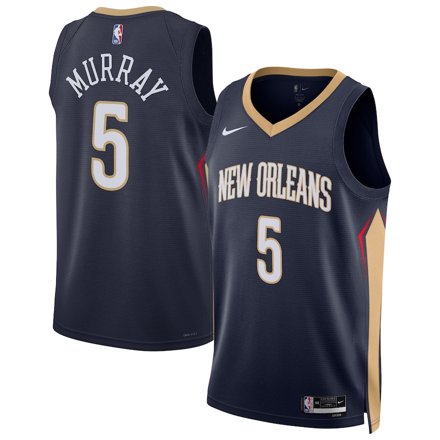 Dejounte Murray 5 New Orleans Pelicans Unisex 2024 Offseason Addition Swingman Jersey - Navy