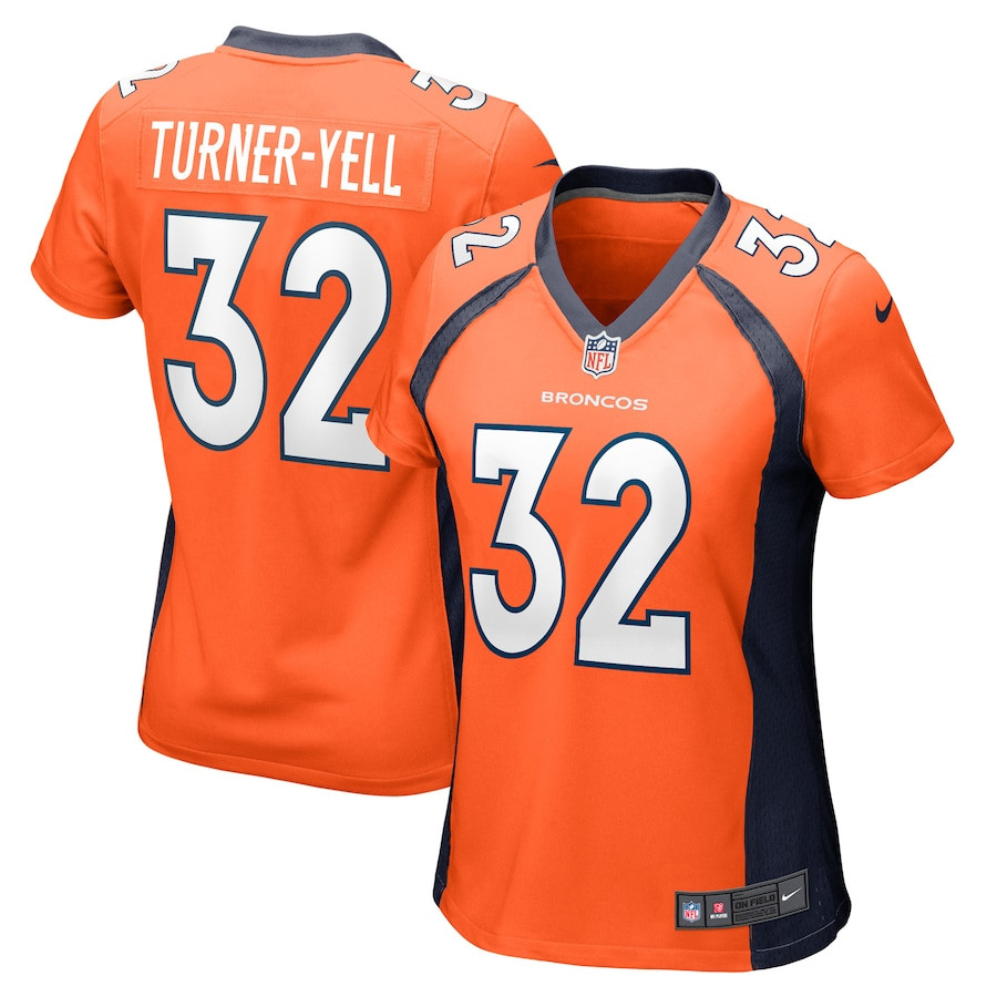 Delarrin Turner-yell 32 Denver Broncos Women Game Jersey - Orange Js3597