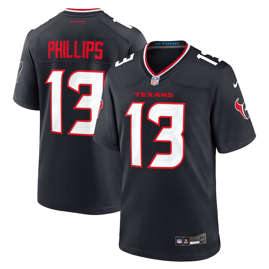 Delshawn Phillips 13 Houston Texans Team Game Men Jersey - Navy Js5205