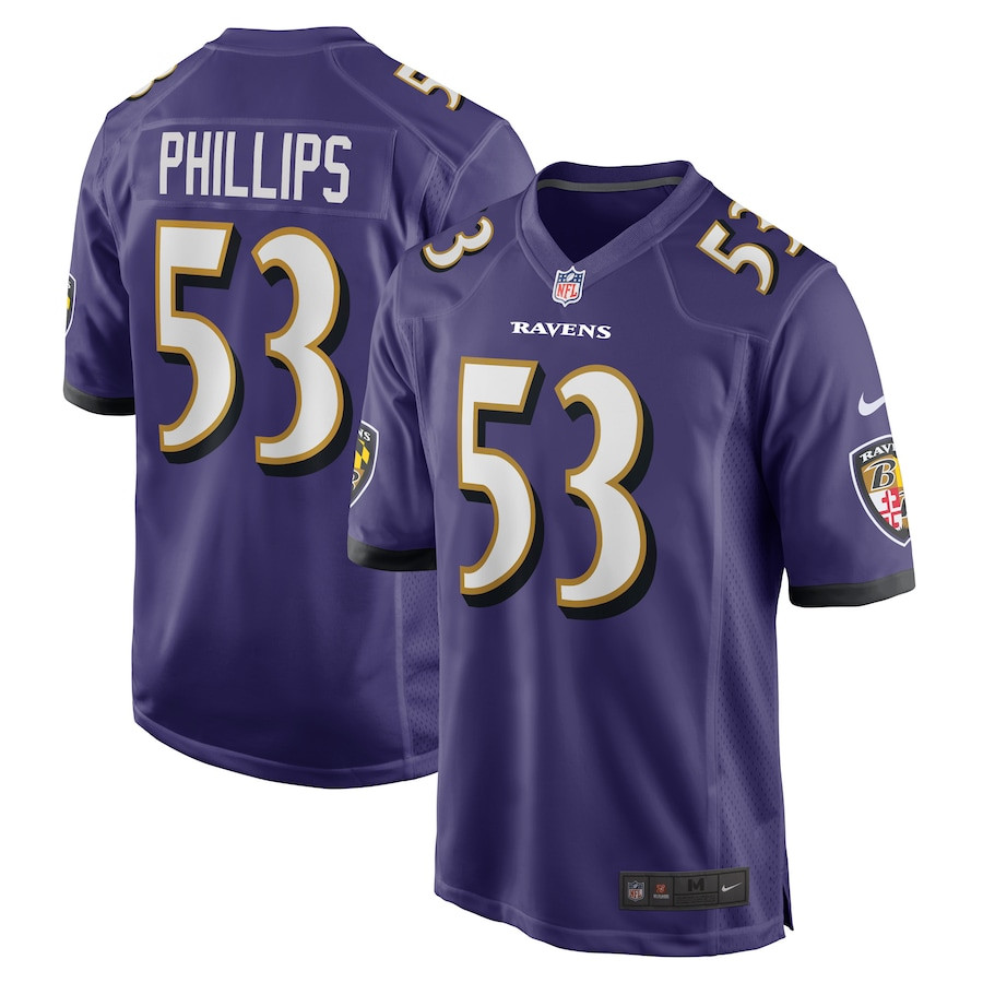 Del'shawn Phillips 53 Baltimore Ravens Team Game Men Jersey - Purple Js9944