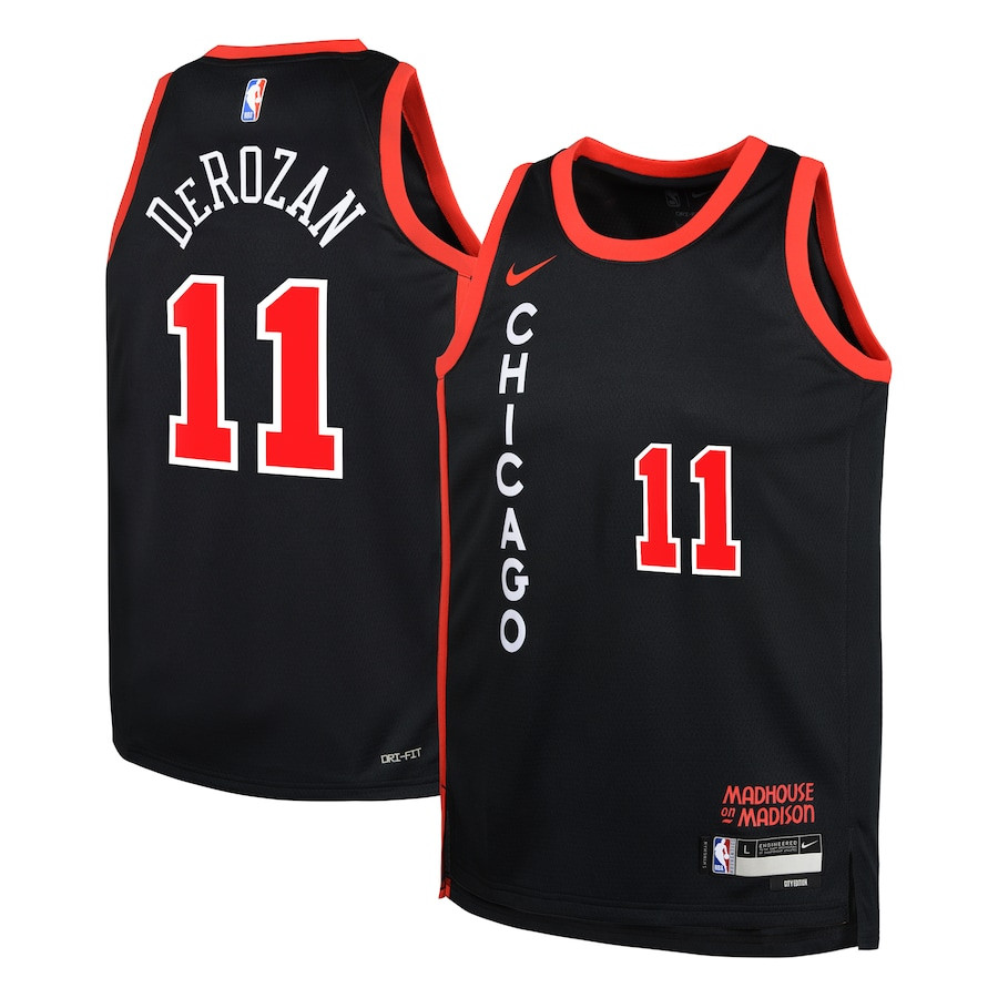 Demar Derozan 11 Chicago Bulls 2023/24 City Edition Swingman Youth Jersey - Black