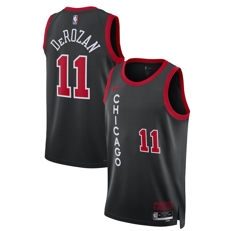 Demar Derozan 11 Chicago Bulls 2023/24 Swingman Jersey - City Edition - Unisex Black