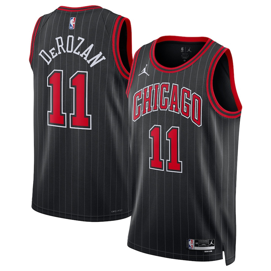 Demar Derozen 11 Chicago Bulls Unisex Swingman Jersey - Statement Edition - Black