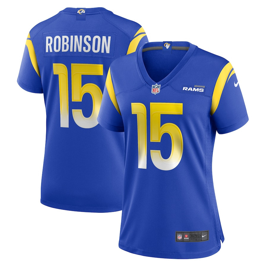 Demarcus Robinson 15 Los Angeles Rams Women's Game Jersey - Royal Js6693