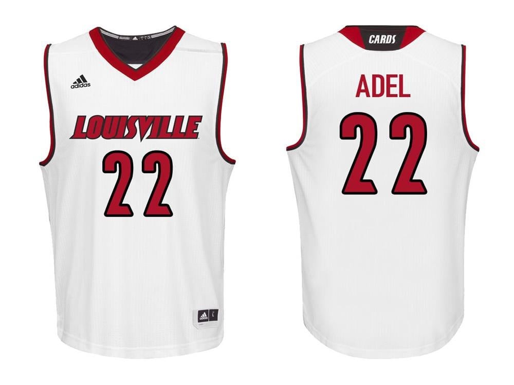 Deng Adel 22 White College Basketball Louisville Cardinals Jersey