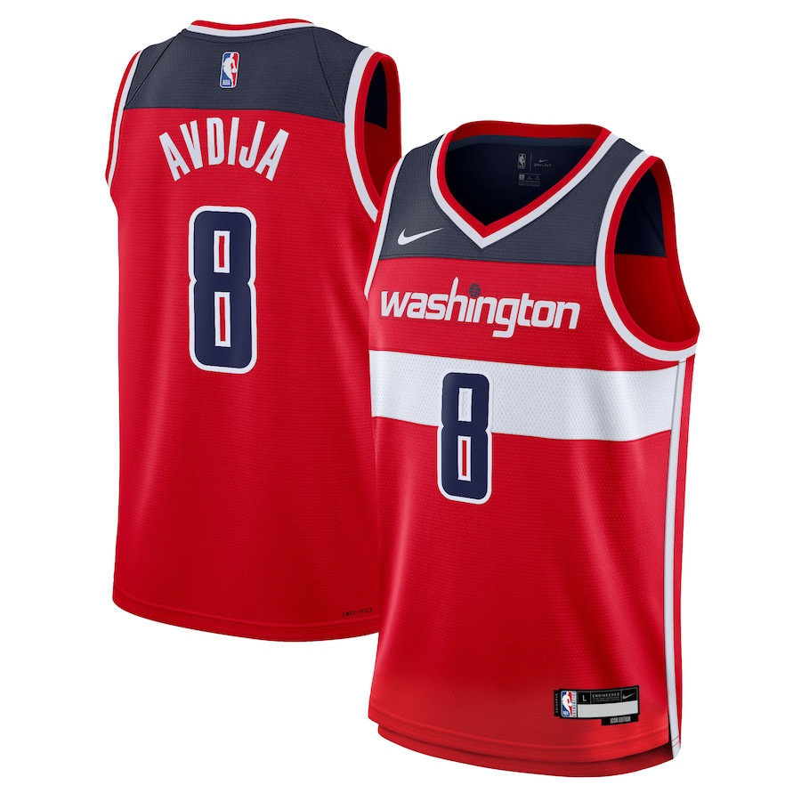 Deni Avdija 8 Washington Wizards Unisex Swingman Jersey - Icon Edition - Red