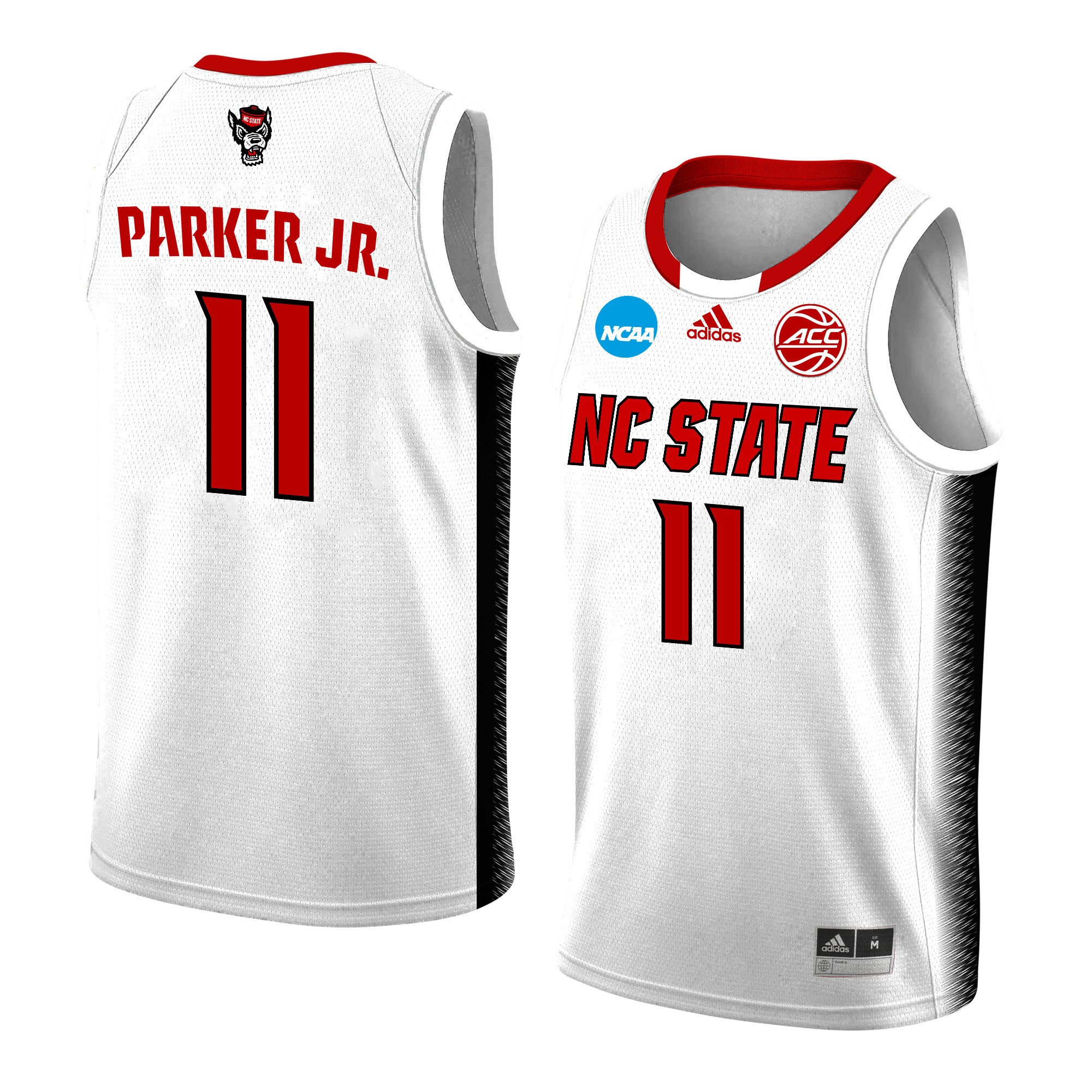 Dennis Parker Jr. 11 Nc State Wolfpack 2024 Men's Basketball Jersey - White, Unisex Jersey