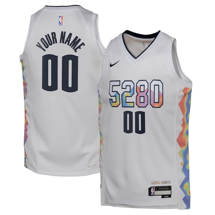 Denver Nuggets 2024/25 Swingman Custom Youth Jersey - City Edition - White