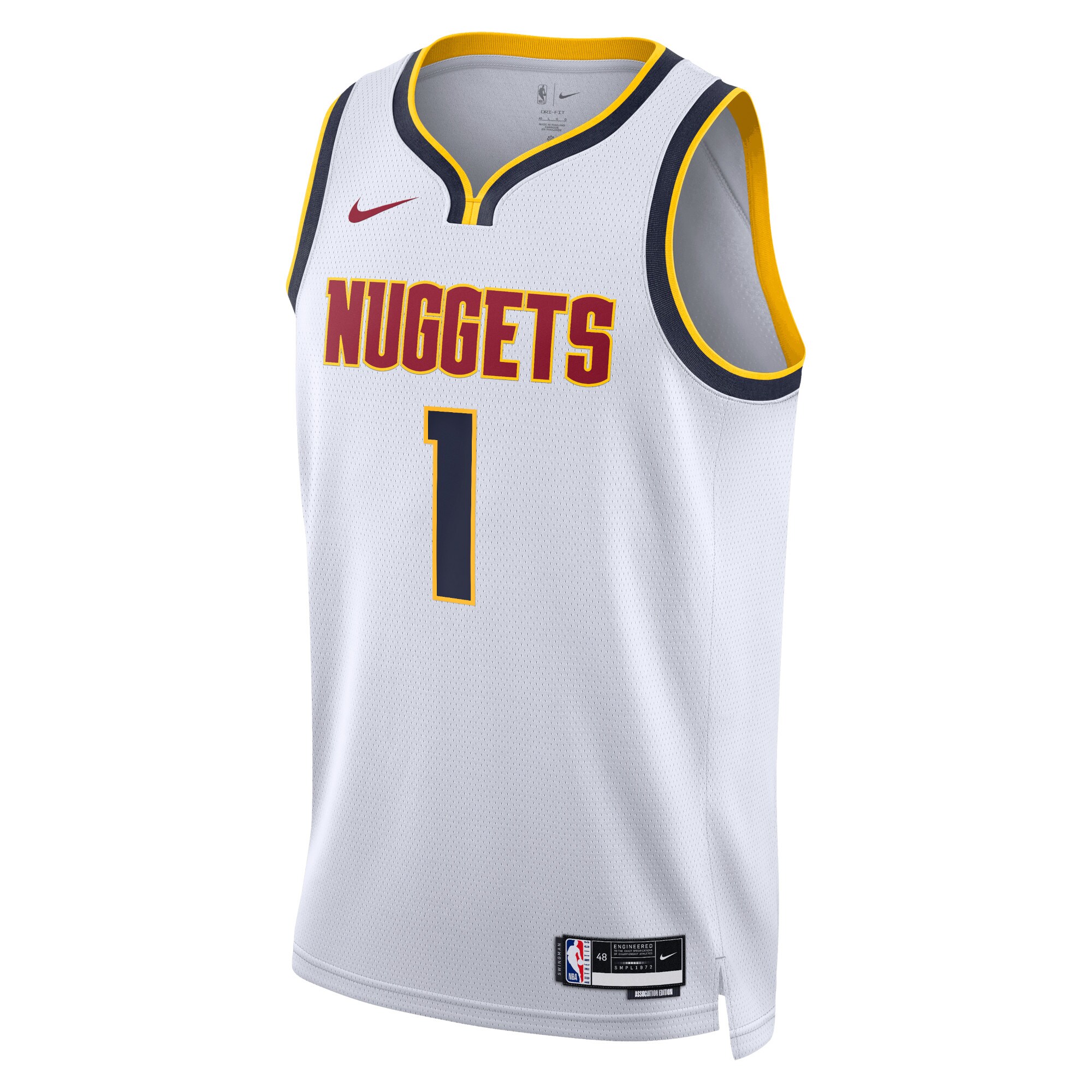 Denver Nuggets Association Edition Swingman Jersey - White - Michael Porter Jr. - Unisex