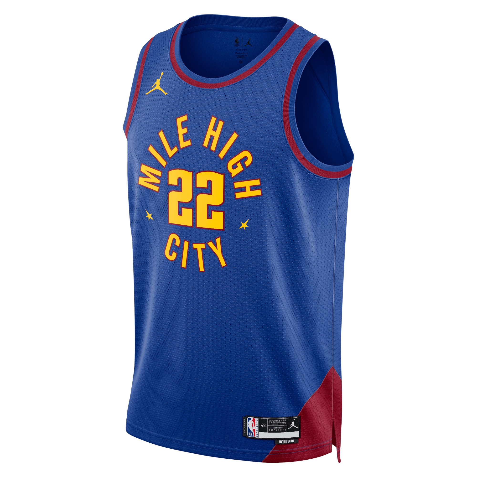 Denver Nuggets Jordan Statement Edition Swingman Jersey - Blue - Zeke Nnaji - Unisex
