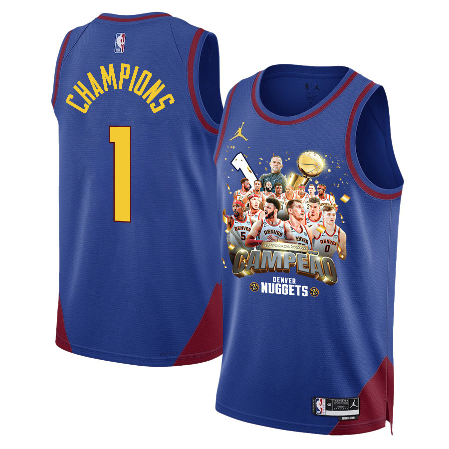Denver Nuggets Journey To 1st Championship 2023 Nba The Finals Swingman Jersey - Blue