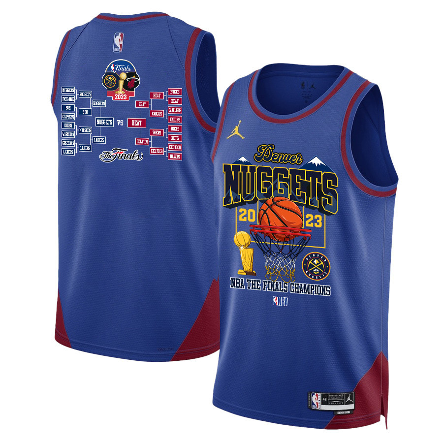 Denver Nuggets Lineup Road To The Nba Final Champions 2023 Swingman Jersey - Blue