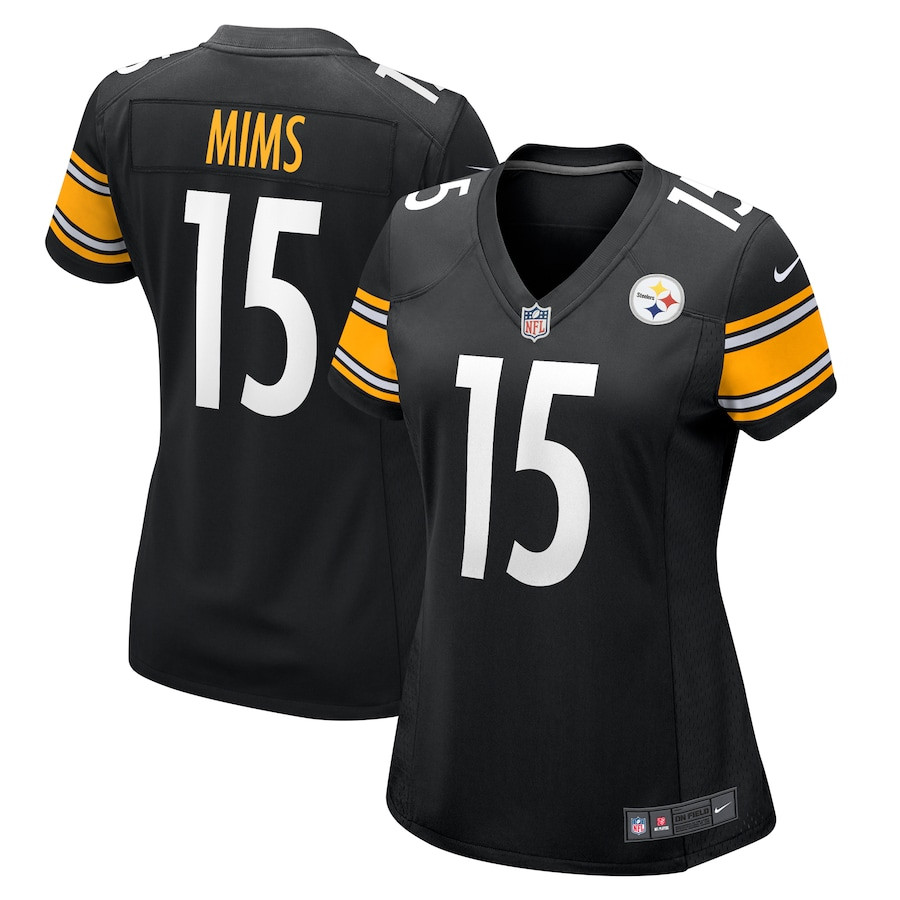 Denzel Mims 15 Pittsburgh Steelers Game Women Jersey - Black Js3973