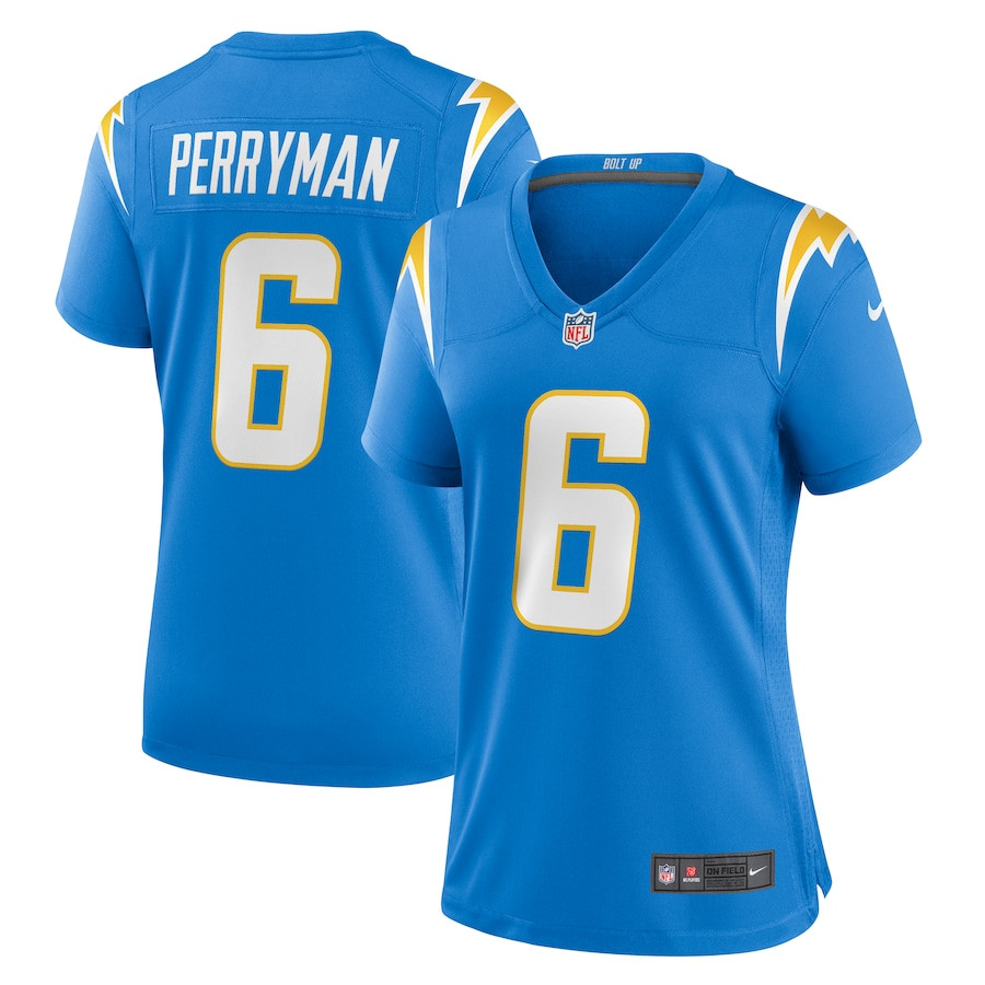 Denzel Perryman 6 Los Angeles Chargers Women's Game Jersey - Powder Blue Js3904