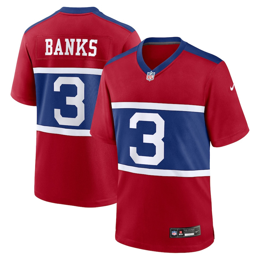 Deonte Banks 3 New York Giants Alternate Player Game Youth Jersey - Century Red Js3155