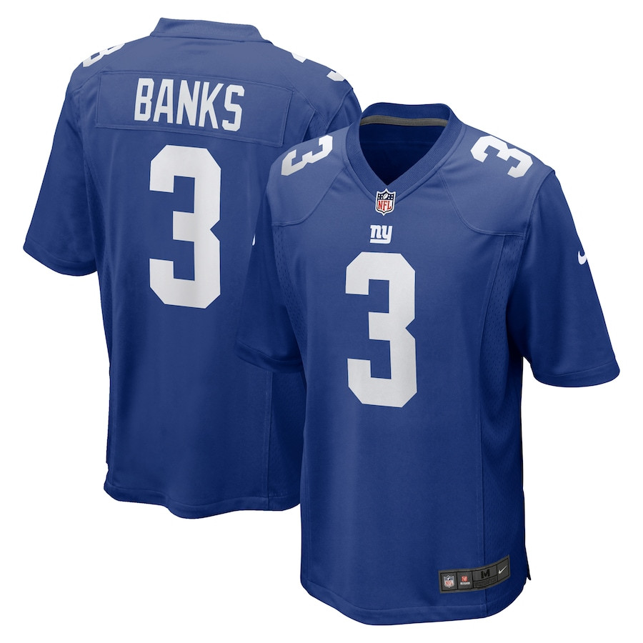 Deonte Banks 3 New York Giants Game Men Jersey - Royal Js7551