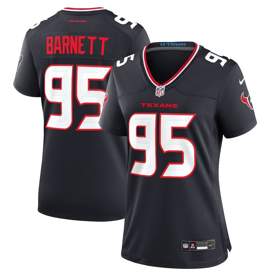 Derek Barnett 95 Houston Texans Women's Team Game Jersey - Navy Js9249