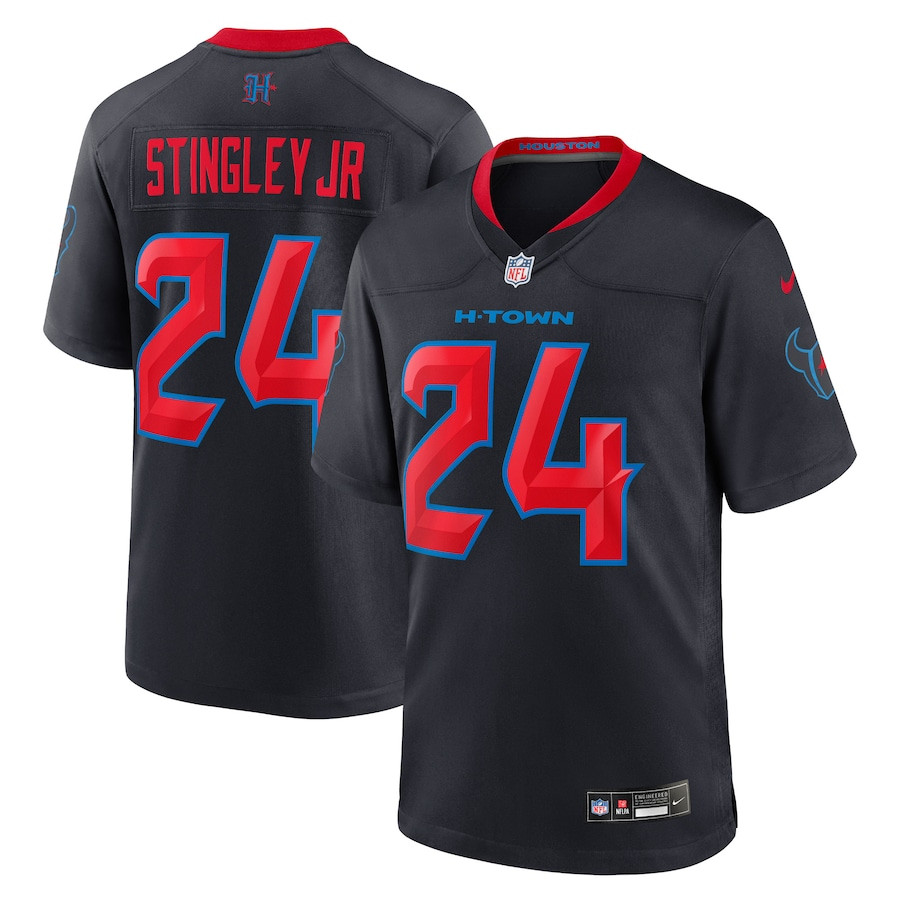 Derek Stingley Jr. 24 Houston Texans 2nd Alternate Game Jersey - Men, Navy Js4181