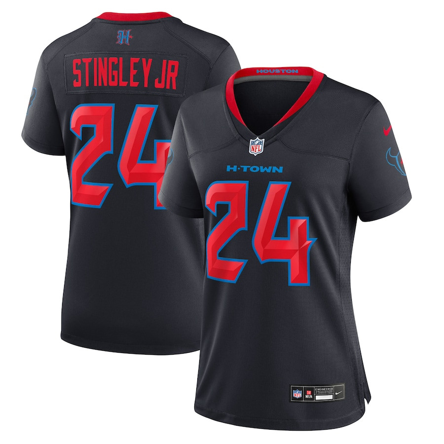 Derek Stingley Jr. 24 Houston Texans Alternate Game Women Jersey - Navy Js1695