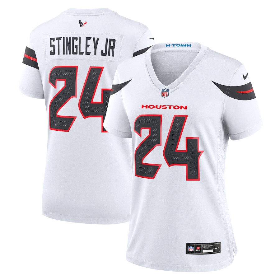 Derek Stingley Jr. 24 Houston Texans Women Game Jersey - White Js6118