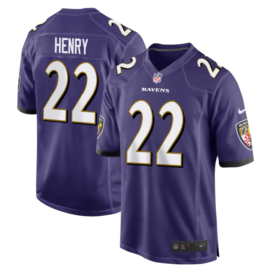 Derrick Henry 22 Baltimore Ravens Game Men Jersey - Purple Js5792