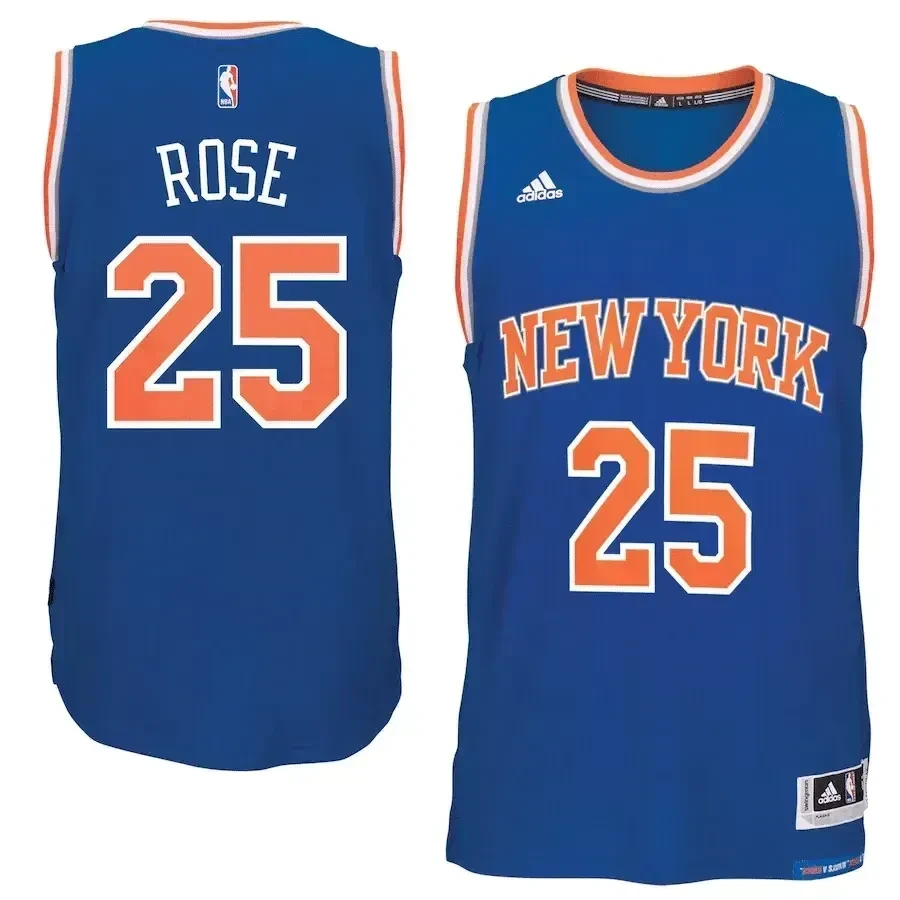 Derrick Rose New York Knicks Climacool Road Swingman Jersey - Royal