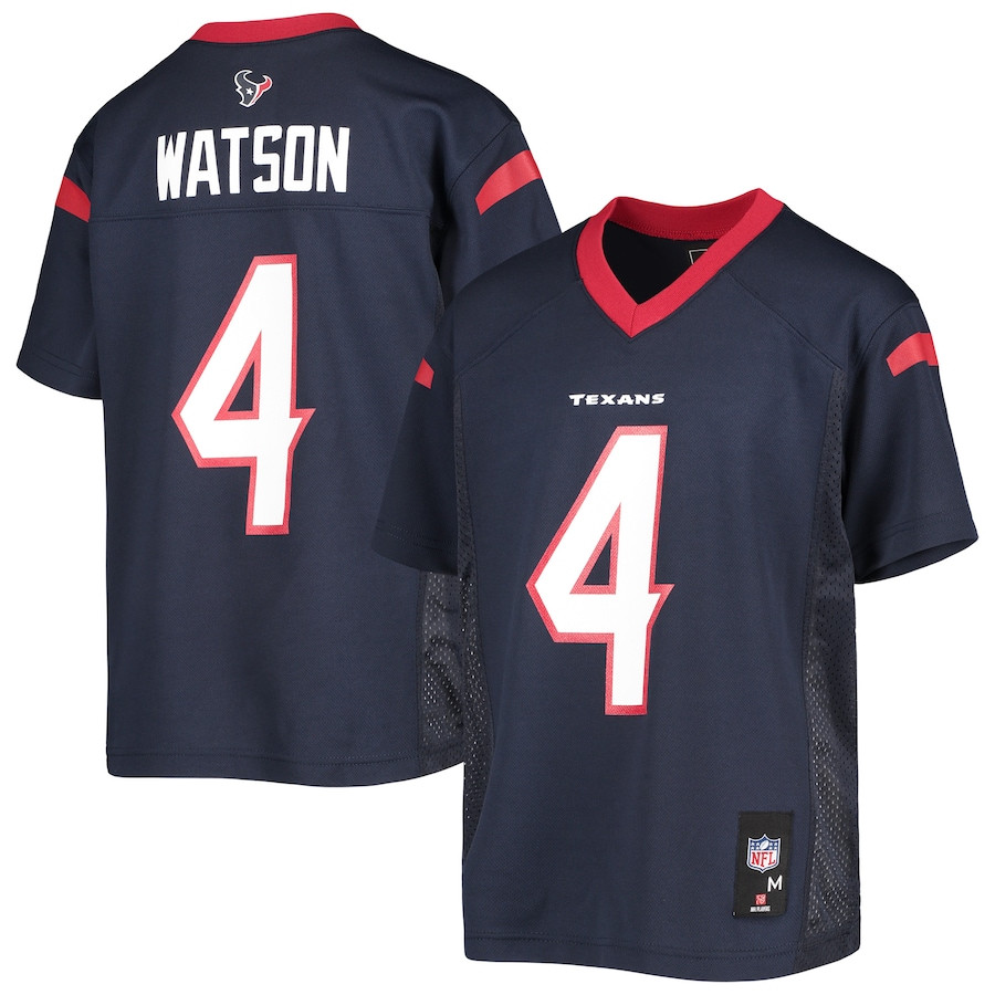Deshaun Watson 4 Houston Texans Youth Jersey - Navy Js3648