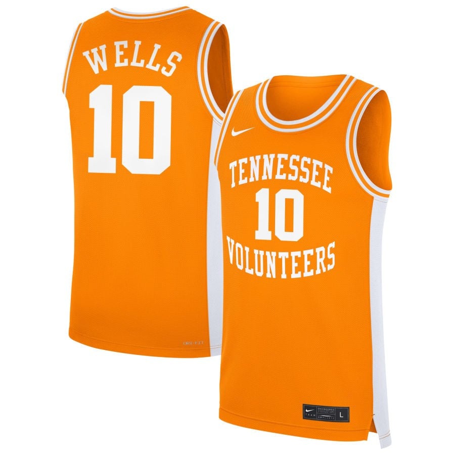 Destinee Wells 10 Tennessee Volunteers Unisex Women's Basketball Nil Jersey - Orange