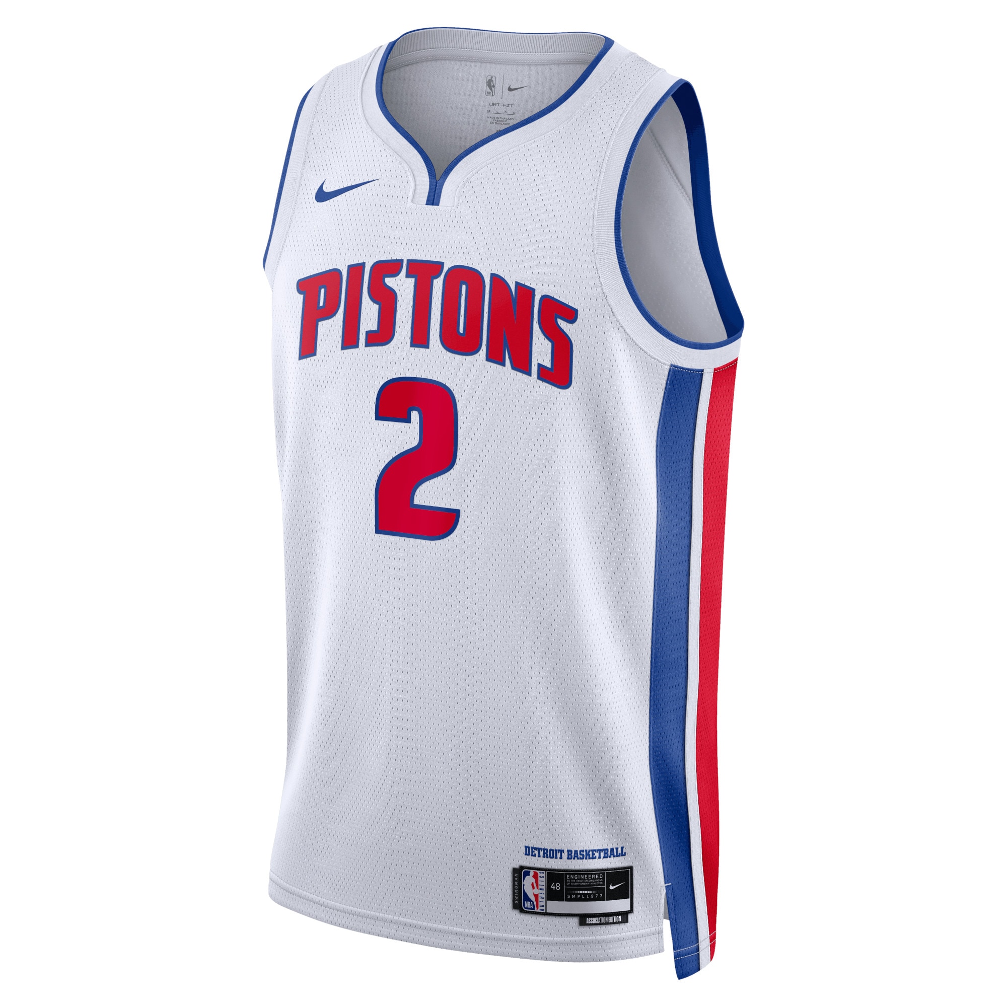 Detroit Pistons Association Edition Swingman Jersey - White - Cade Cunningham - Unisex