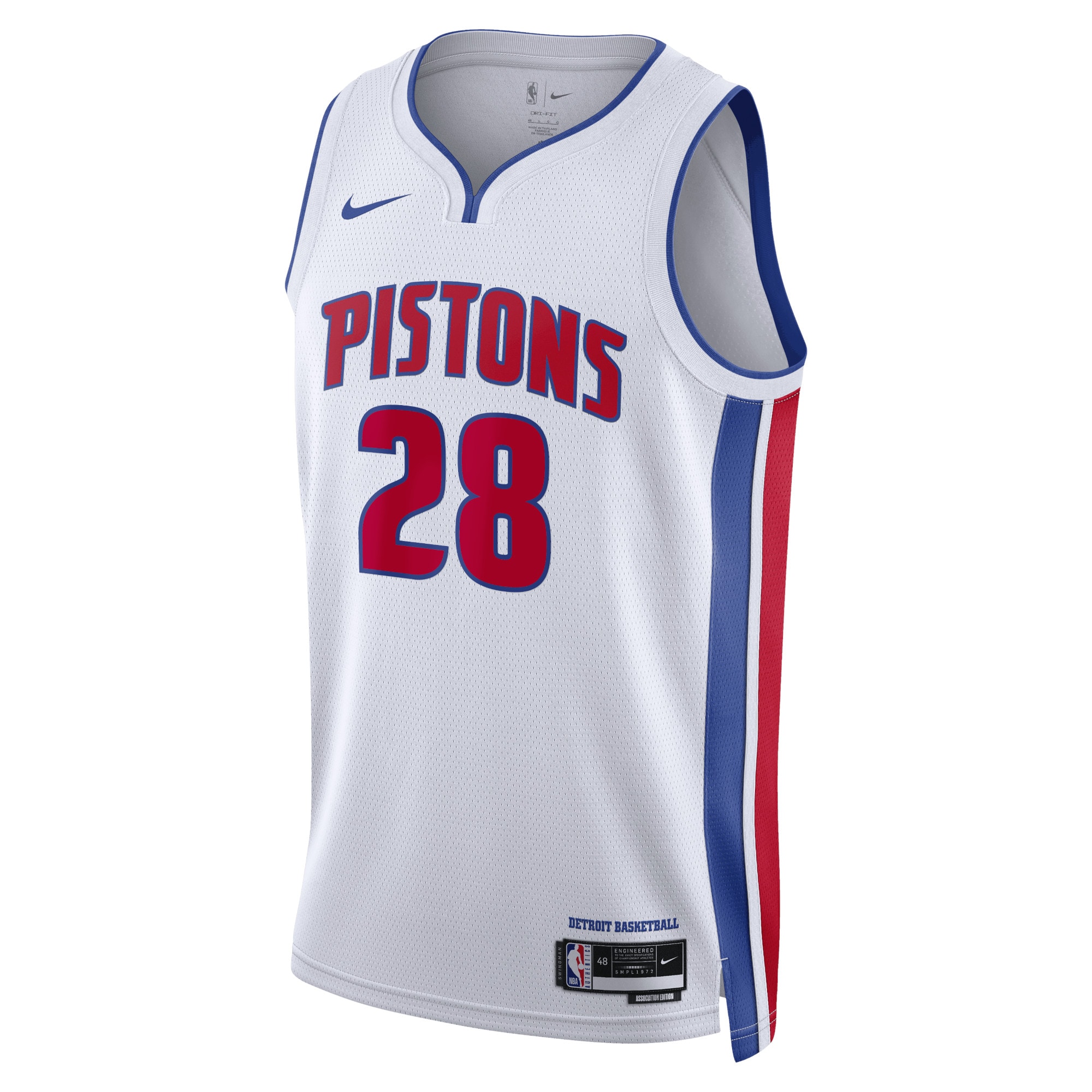 Detroit Pistons Association Edition Swingman Jersey - White - Isaiah Stewart - Unisex