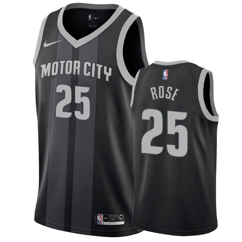 Detroit Pistons Derrick Rose 25 City Men's Jersey
