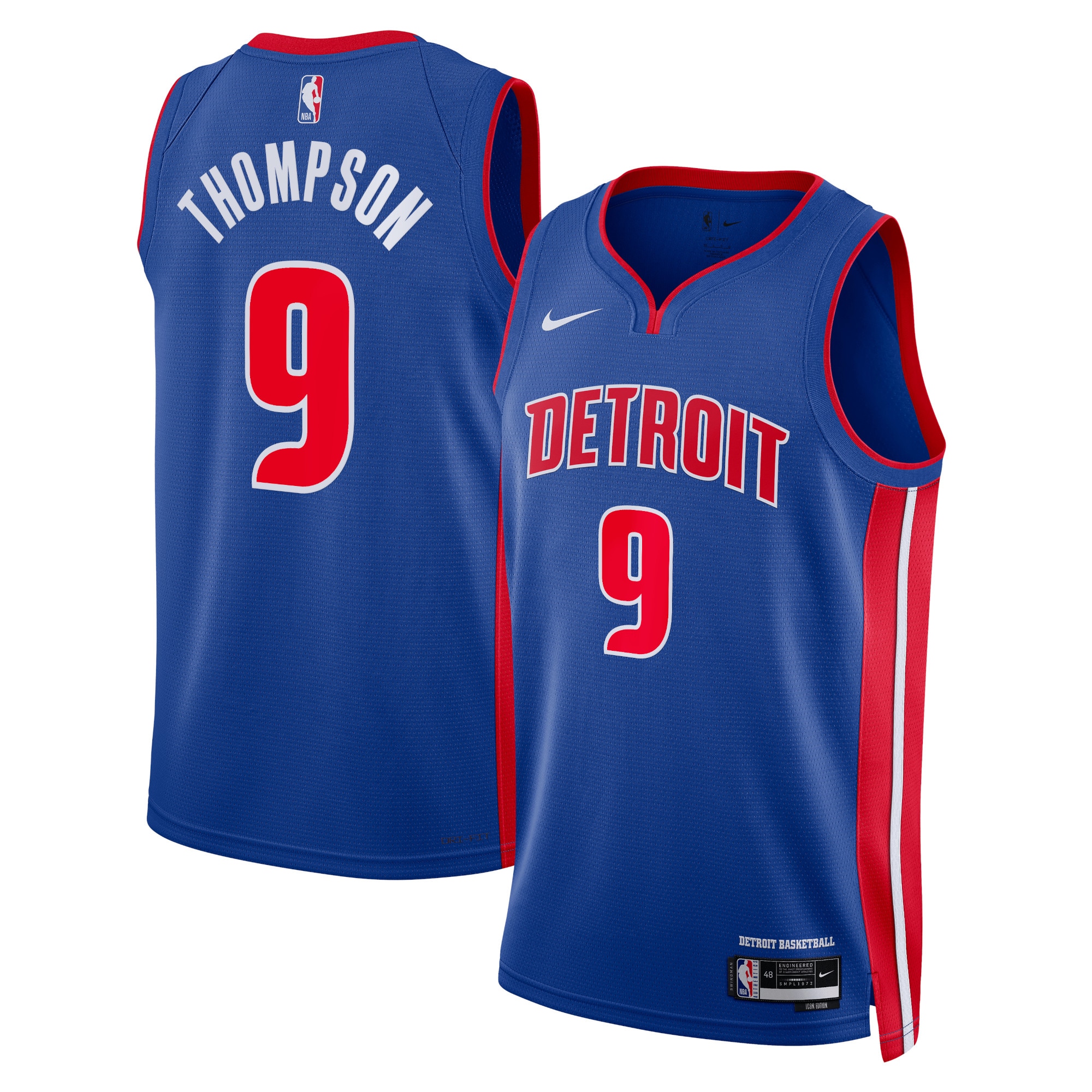 Detroit Pistons Icon Edition Swingman Jersey - Blue - Ausar Thompson - Unisex
