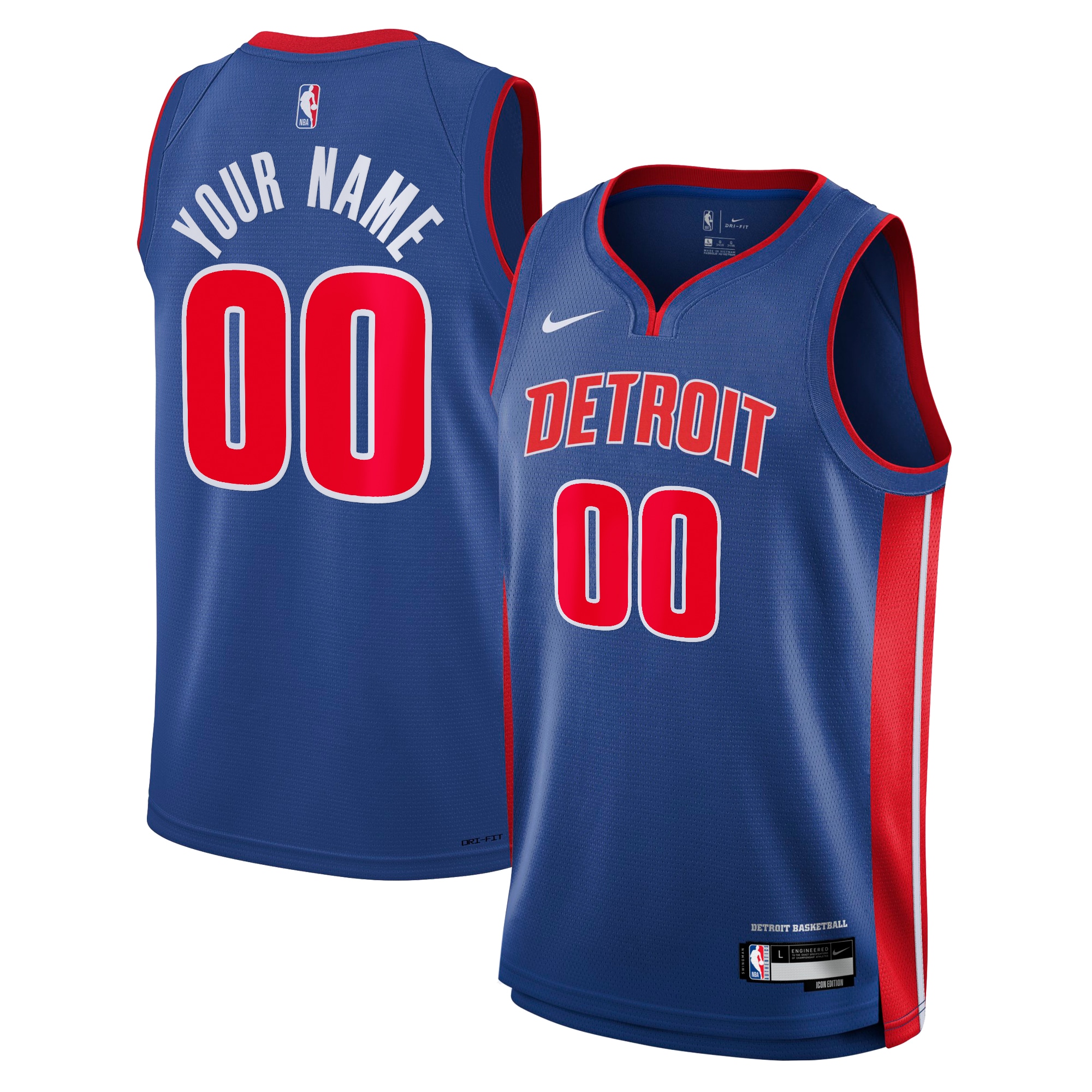 Detroit Pistons Icon Swingman Jersey - Custom - Youth