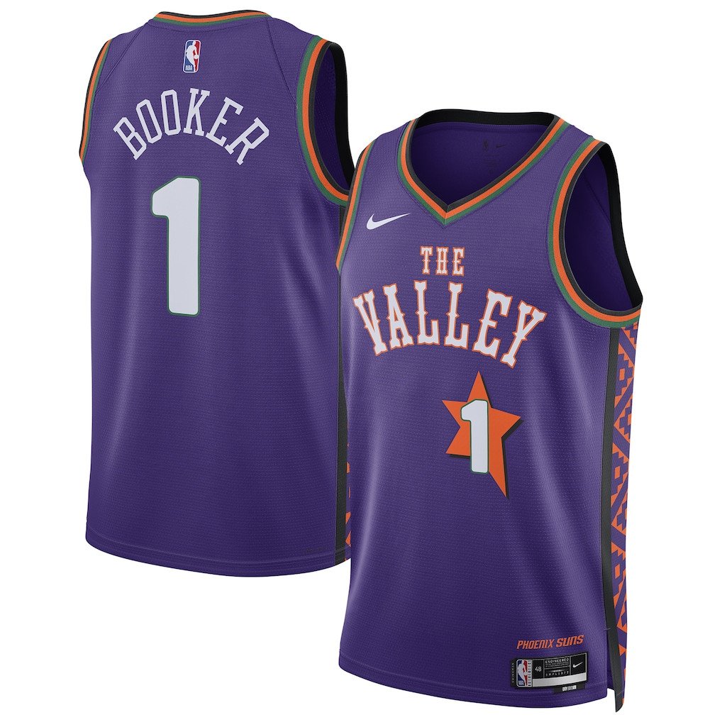 Devin Booker 1 Phoenix Suns Unisex 2024/25 Swingman Player Jersey - City Edition - Purple