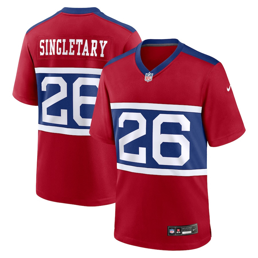 Devin Singletary 26 New York Giants Alternate Game Men Jersey - Century Red Js7249
