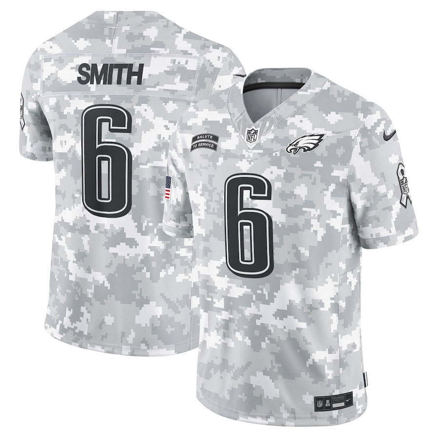 Devonta Smith 6 Philadelphia Eagles 2024 Salute To Service Limited Men Jersey - Arctic Camo Js5095