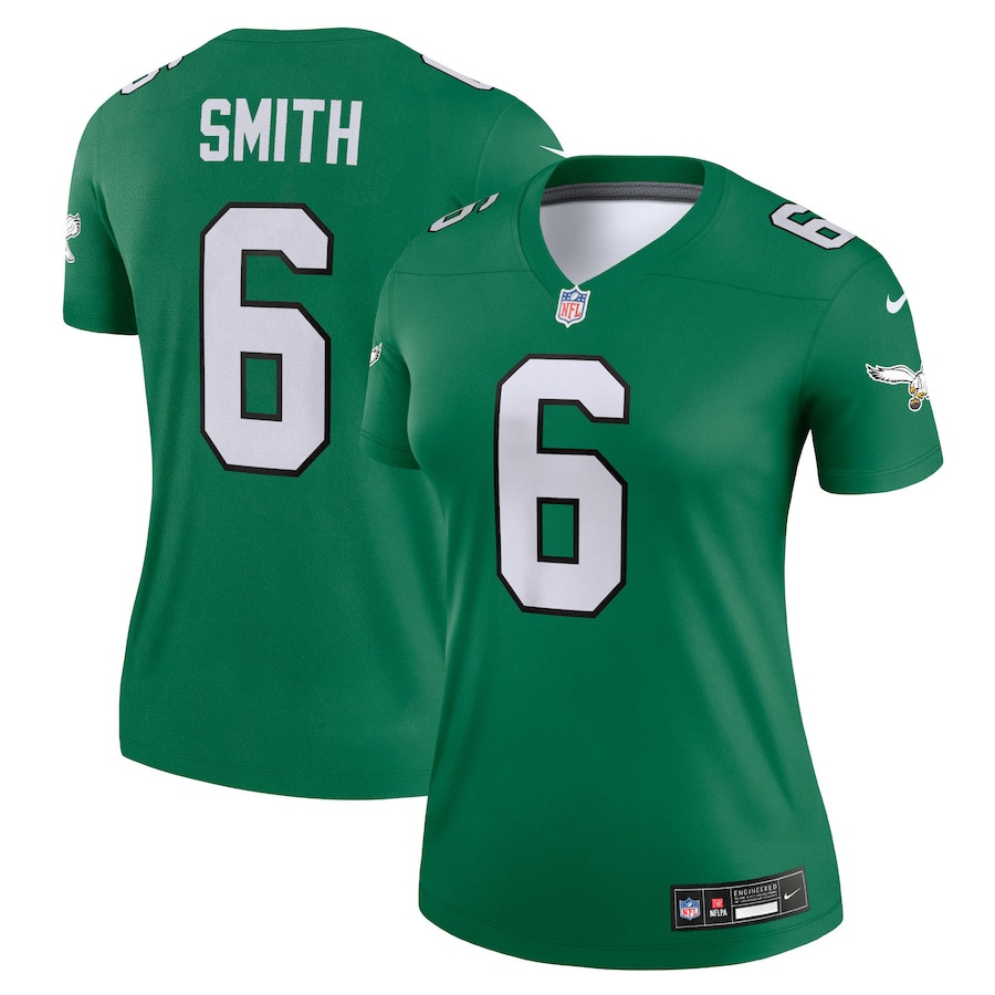 Devonta Smith 6 Philadelphia Eagles Women Alternate Legend Player Jersey - Kelly Green Js4132