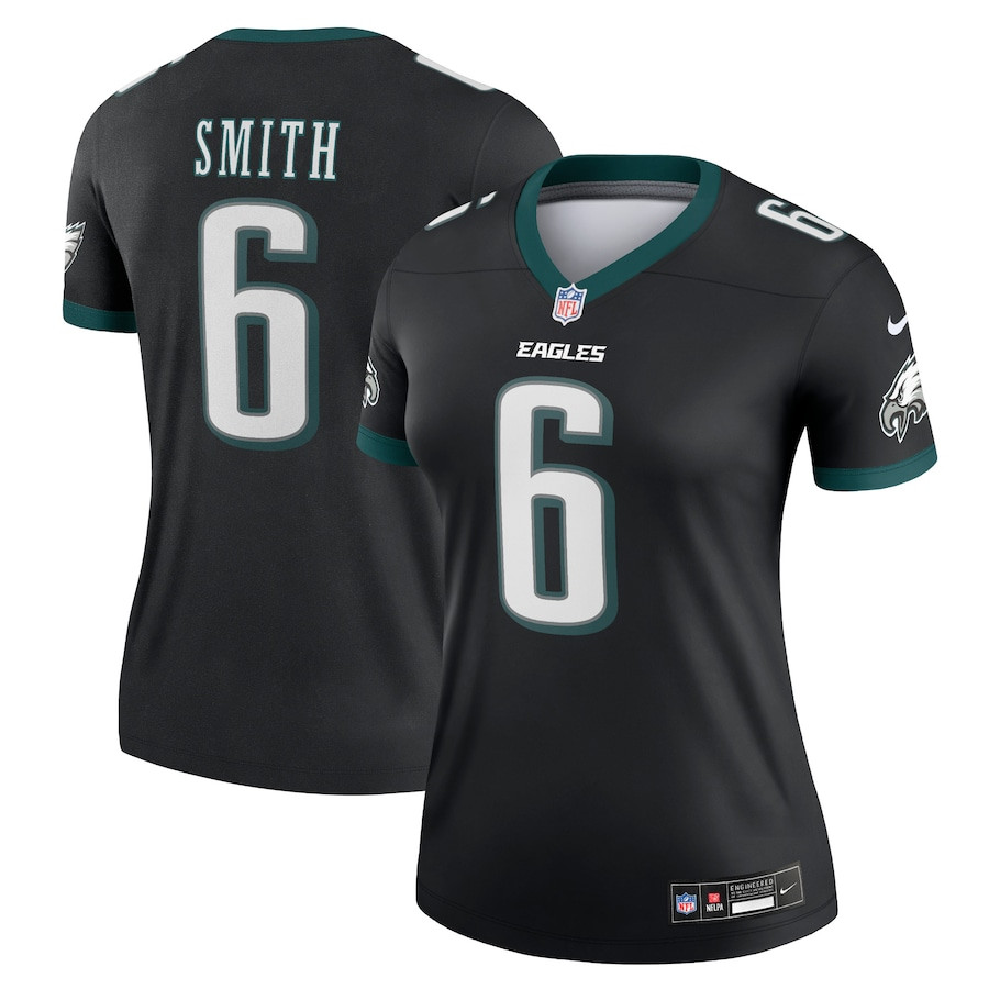 Devonta Smith 6 Philadelphia Eagles Women Legend Player Jersey - Black Js5319