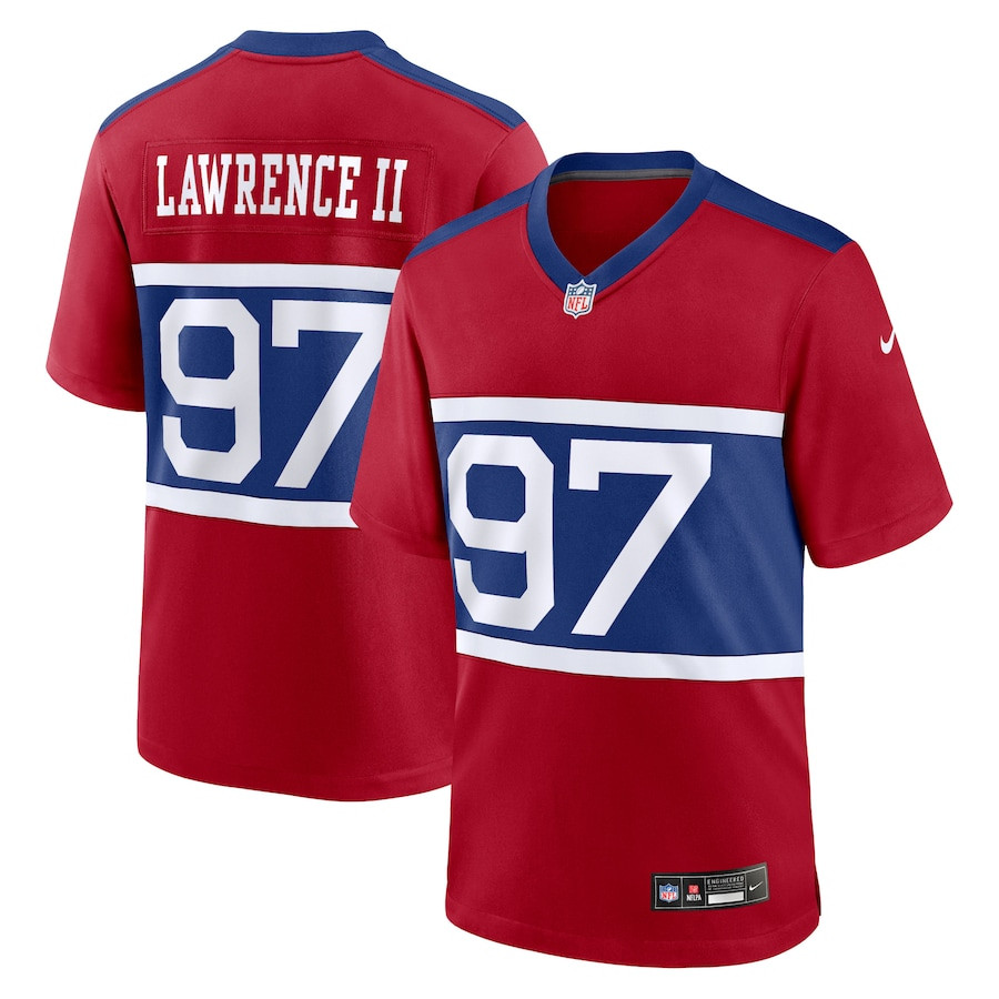 Dexter Lawrence Ii 97 New York Giants Alternate Game Men Jersey - Century Red Js2822