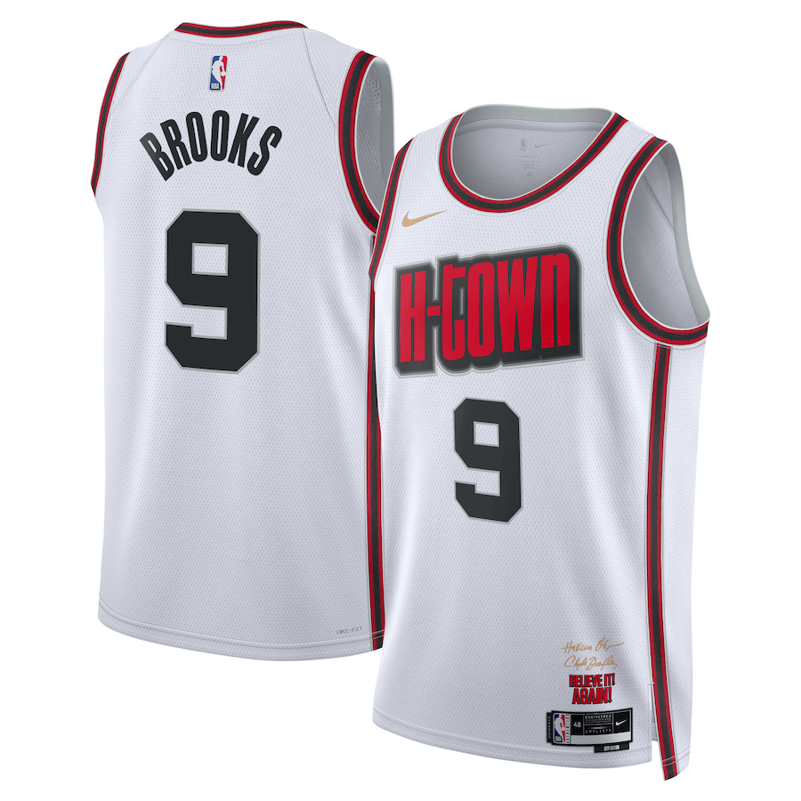 Dillon Brooks 9 Houston Rockets Unisex 2024/25 Swingman Player Jersey - City Edition - White