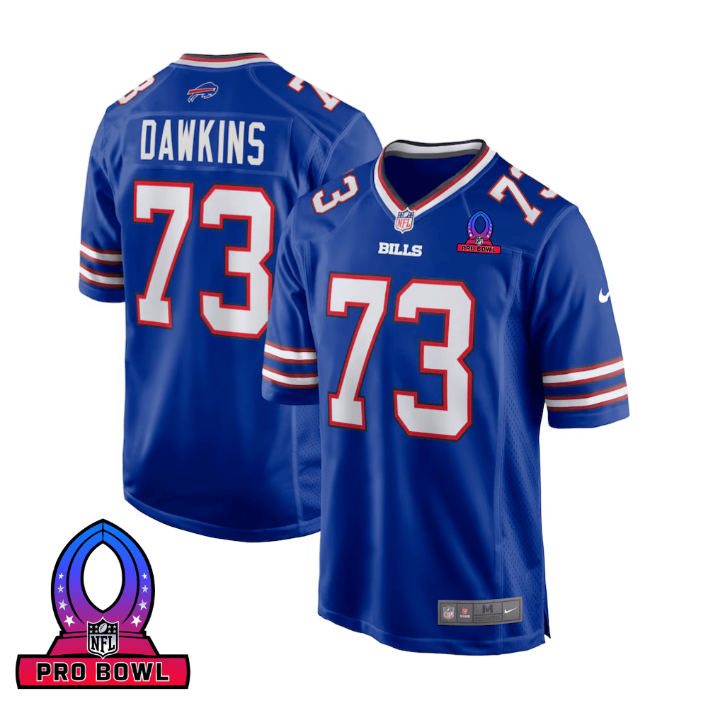 Dion Dawkins 73 Buffalo Bills 2025 Pro Bowl Patch Game Men Jersey - Royal Js3295