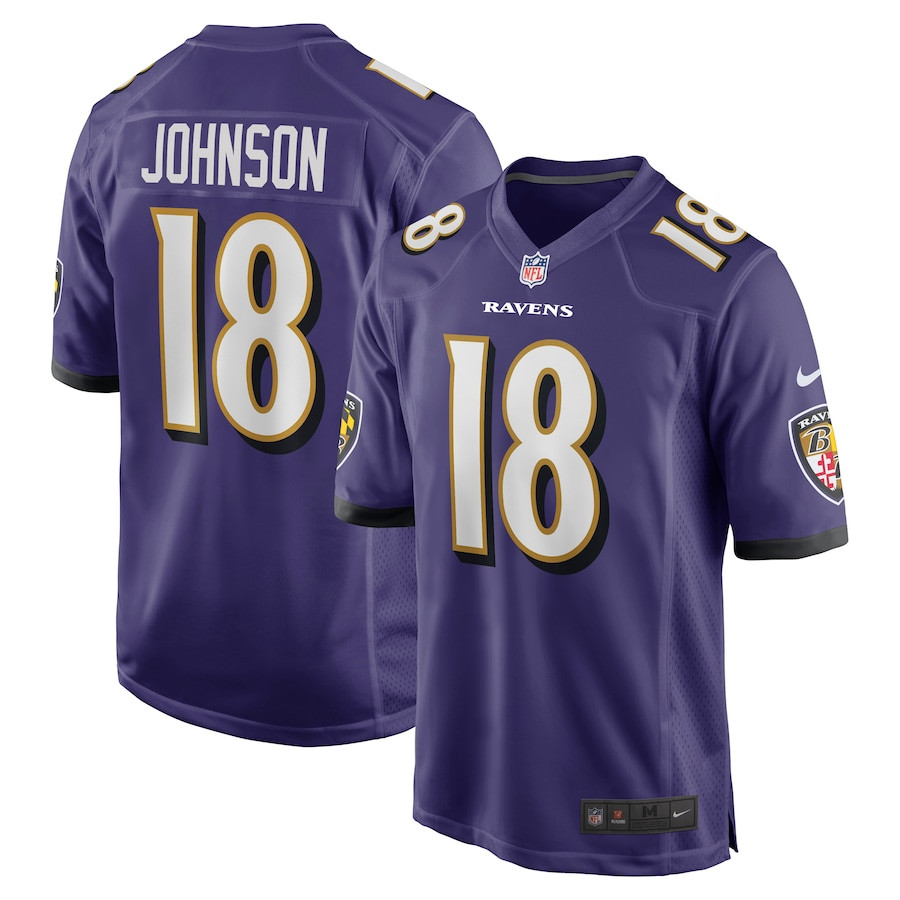 Diontae Johnson 18 Baltimore Ravens Player Game Men Jersey - Purple Js7742